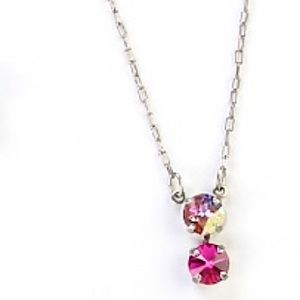 Sabika Pink Party 2019 Fun 2 Stone Necklace